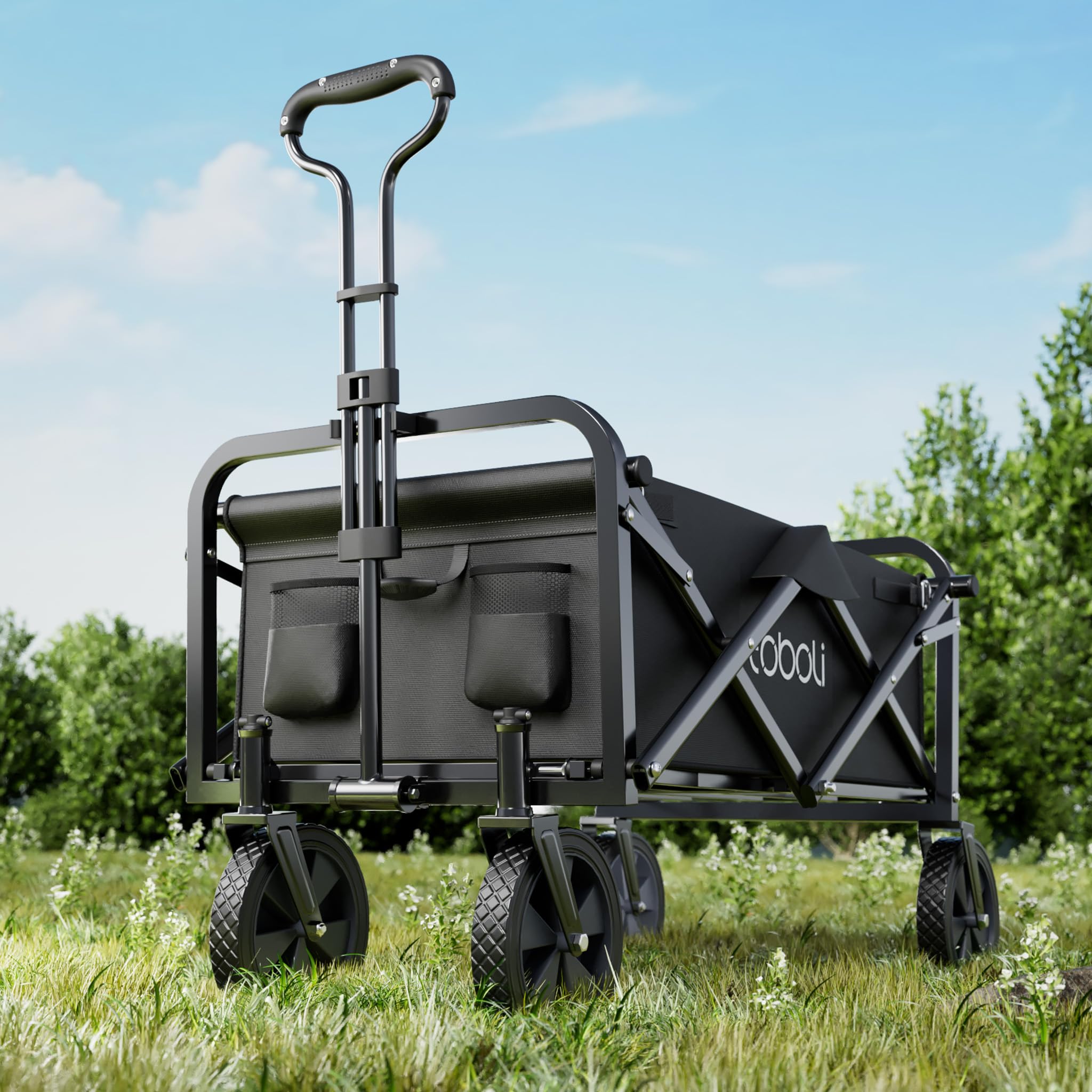 SAMAX Bolderkar/Bolderwagen Offroad Transportkar Tuinkar Handwagen