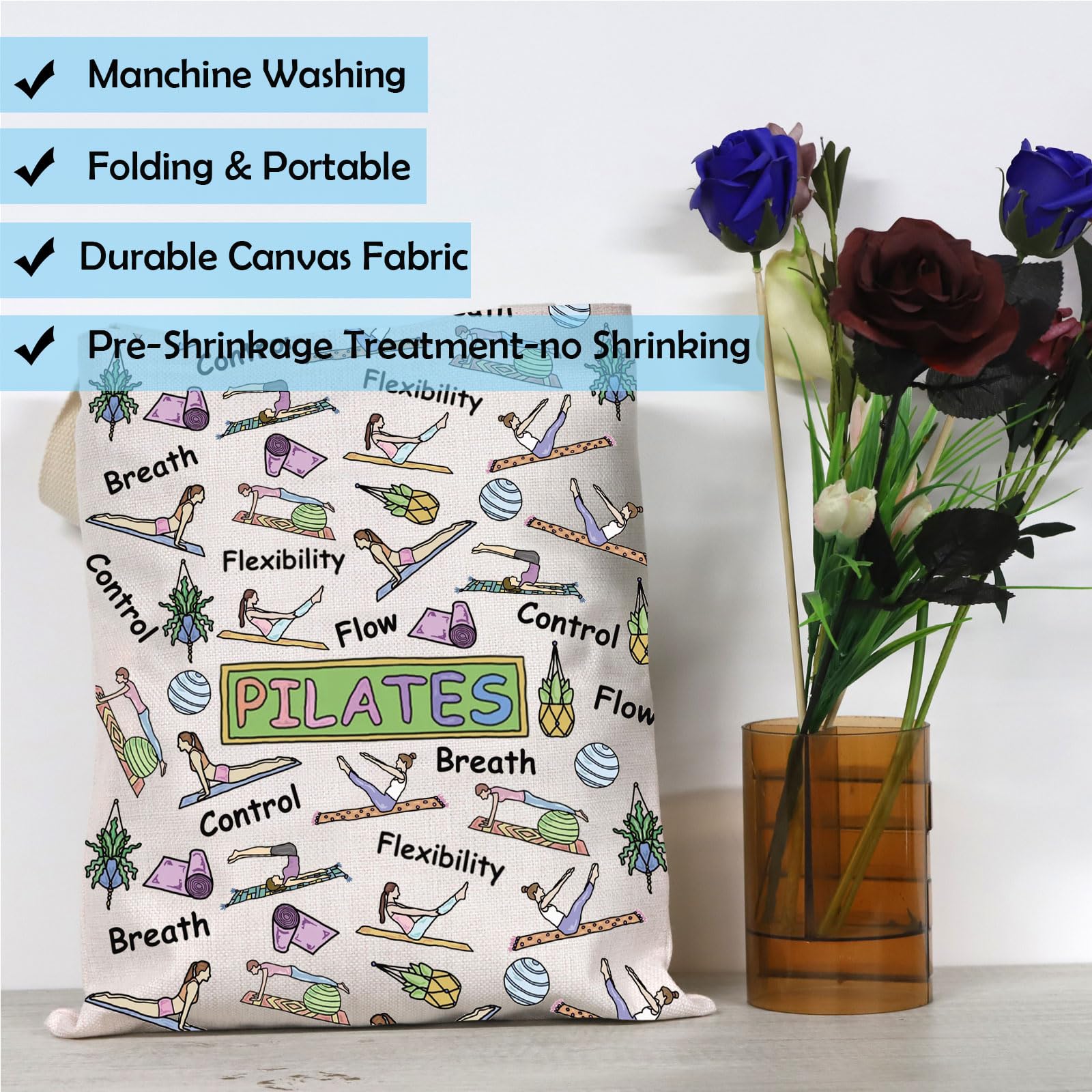 GJTIM Pilates Instructor Gift - Fitness Teacher Coach Workout Gift - Cosmetic Bag