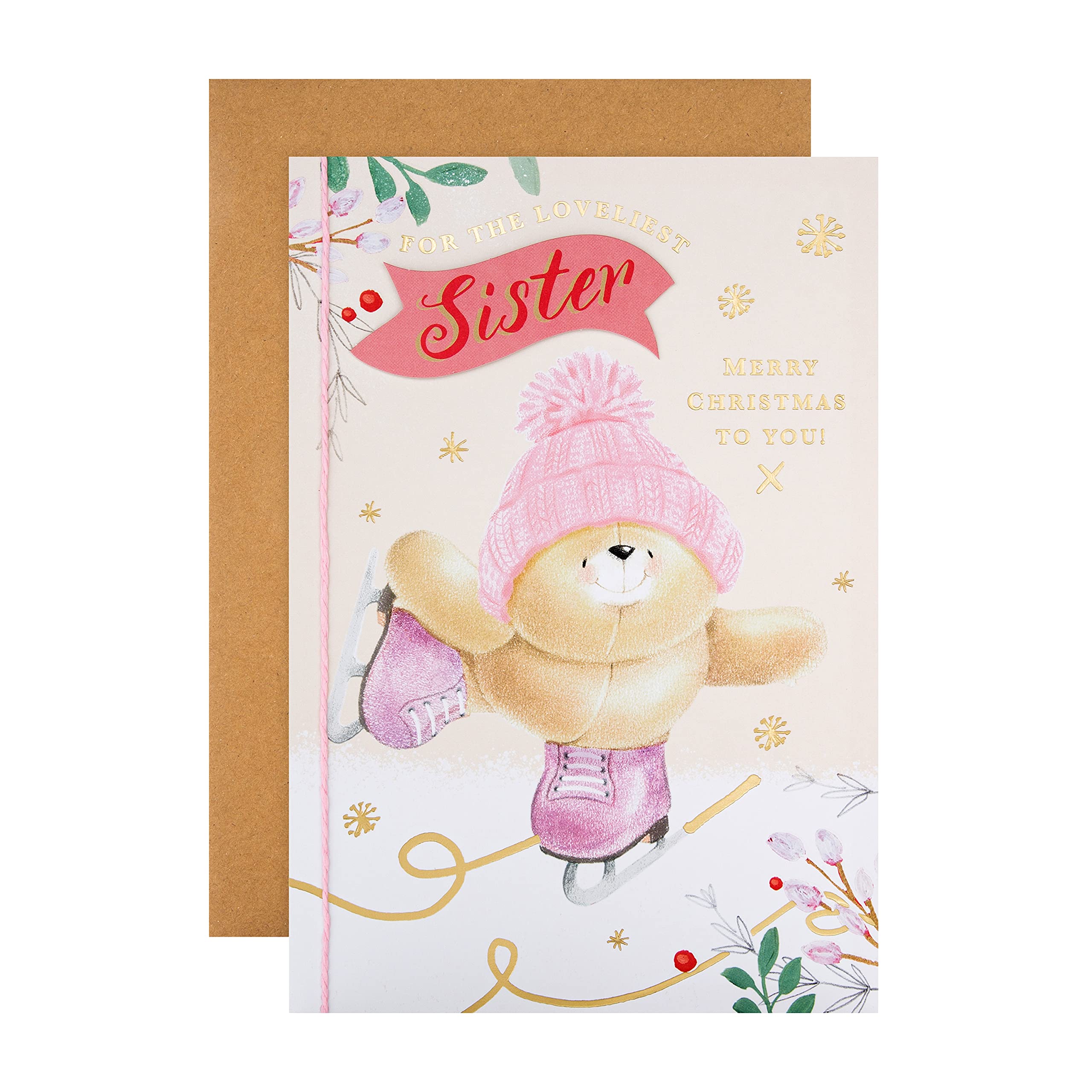 Hallmark Christmas Card for Sister - Cute Forever Friends Design