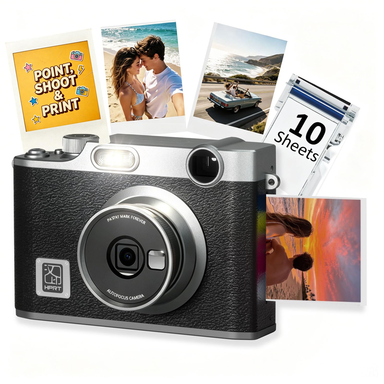 Z3 Instant Print Camera with 2.8" LCD Preview Screen, 2-in-1 Retro Camera