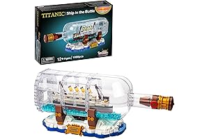 Allupal Titanic Ship in a Bottle Creator Expert Building Kit, Collectible Display...
