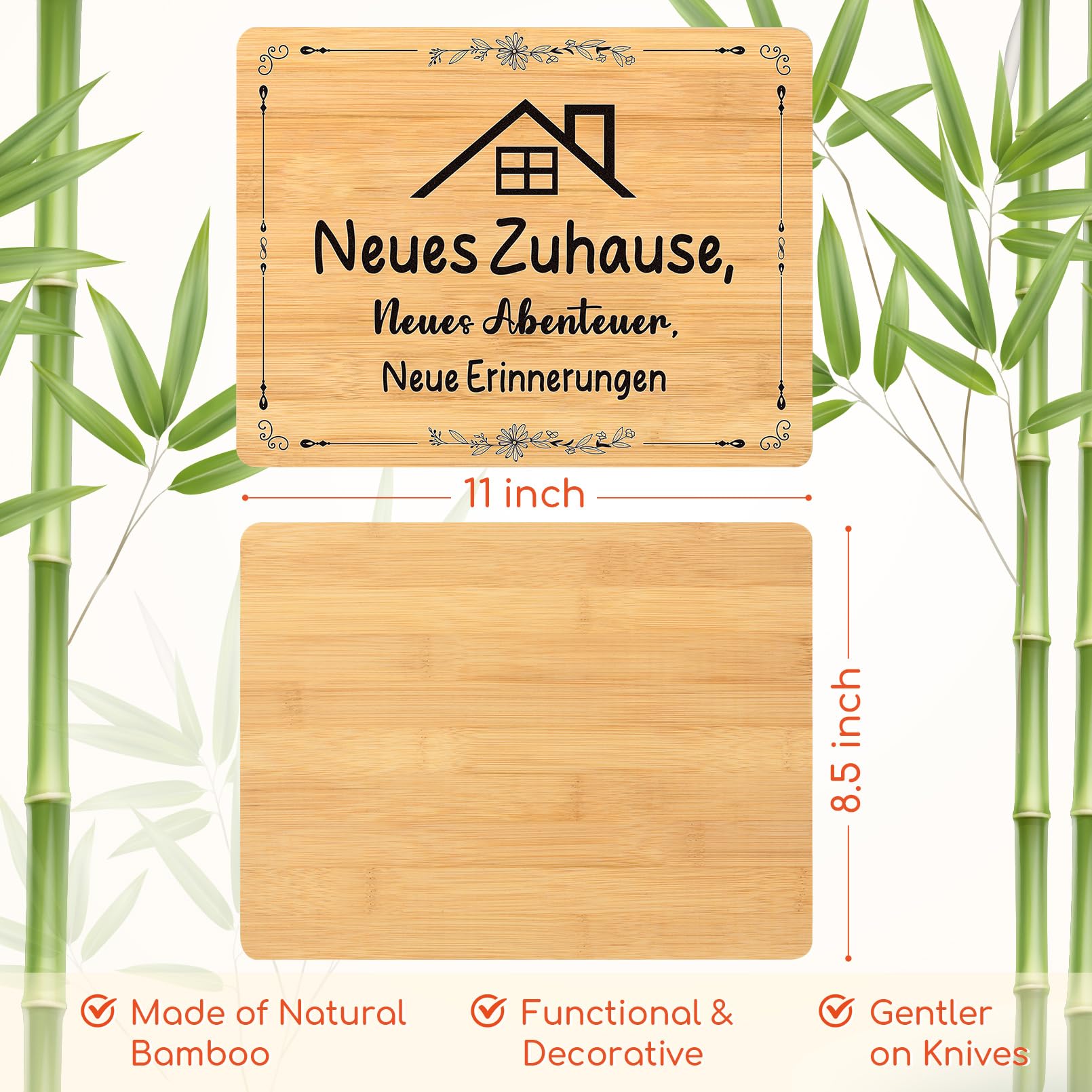 Geschenke Zum Einzug, Einzugsgeschenke Wohnung, Geschenk zum Einzug ins Haus, Einzugsgeschenke Haus, Einweihungsgeschenk Haus, Neues Zuhause, Neues Haus Geschenk - Schneidebrett aus Holz