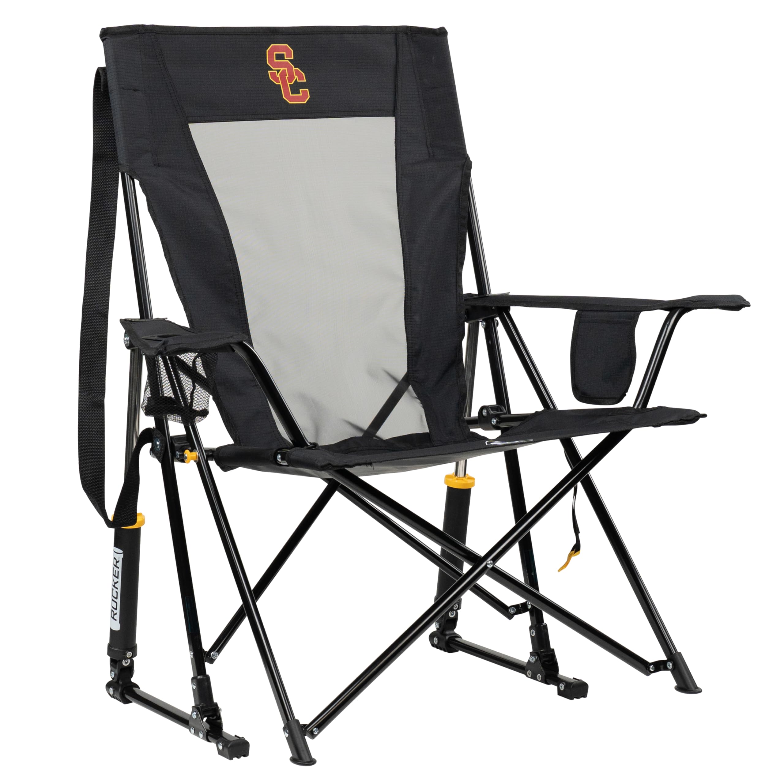 Photo 1 of ***BROKEN*** GCI Outdoor Comfort Pro Rocker Camping Chair | Portable Folding Rocking Chair with Durable Armrests & Drink Holder | Official Collegiate Licensed Sideline Sports Chair | USC Trojans