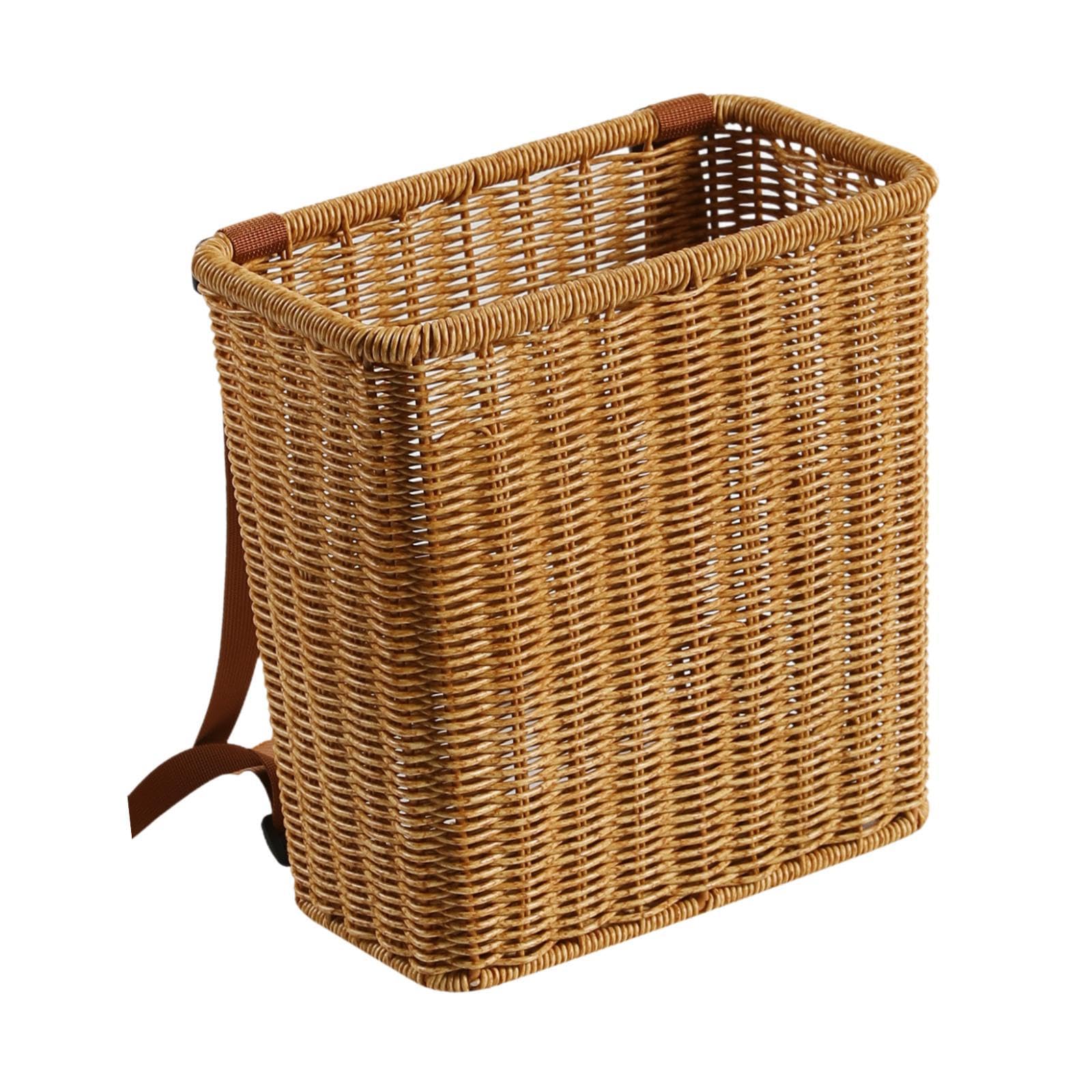 Gralara Cestas Tejidas Mochila Cesta para Recoger Hojas té Almacenamiento rústico Cesta Picnic Hecha a Mano Tejida a Mano para niños Camping Granja, MarrÓn