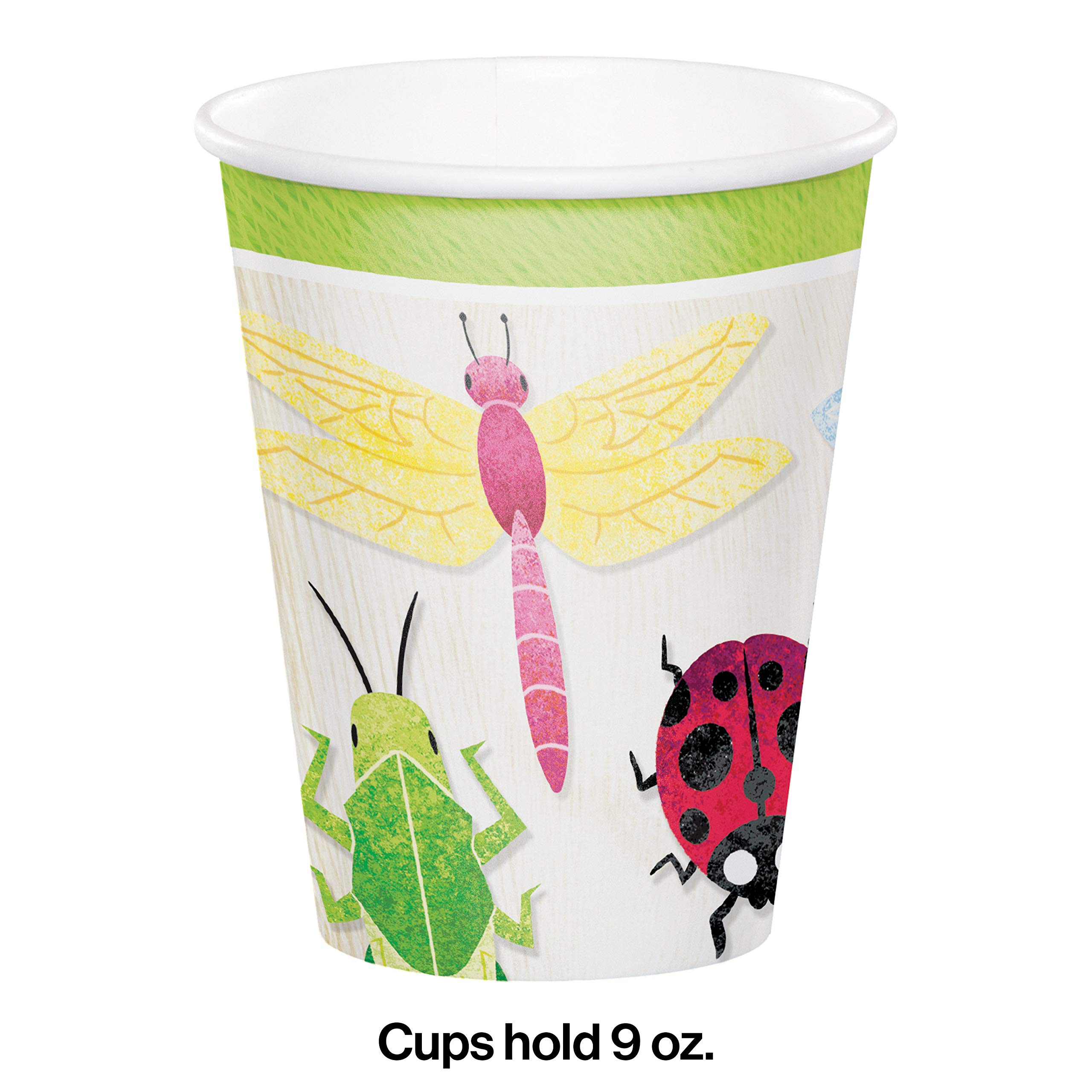 Creative Converting 9oz Bugs Party Printed Paper Cups - 8pcs