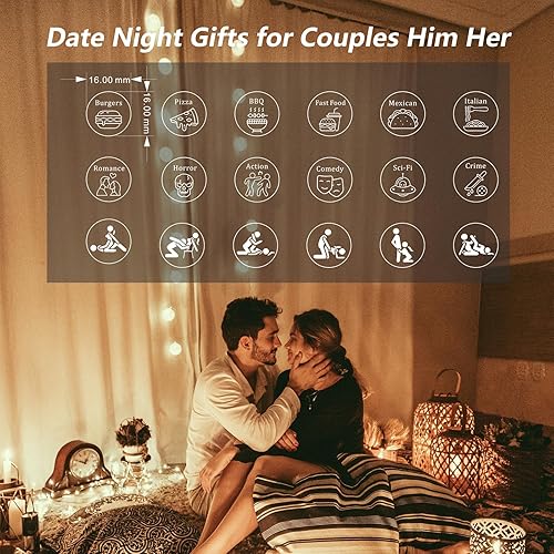Miniatura 2 de 3 piezas de regalos de película de comida para novio, novia, parejas, marido, esposa, él, ella, divertidas ideas de regalo para citas, dados de