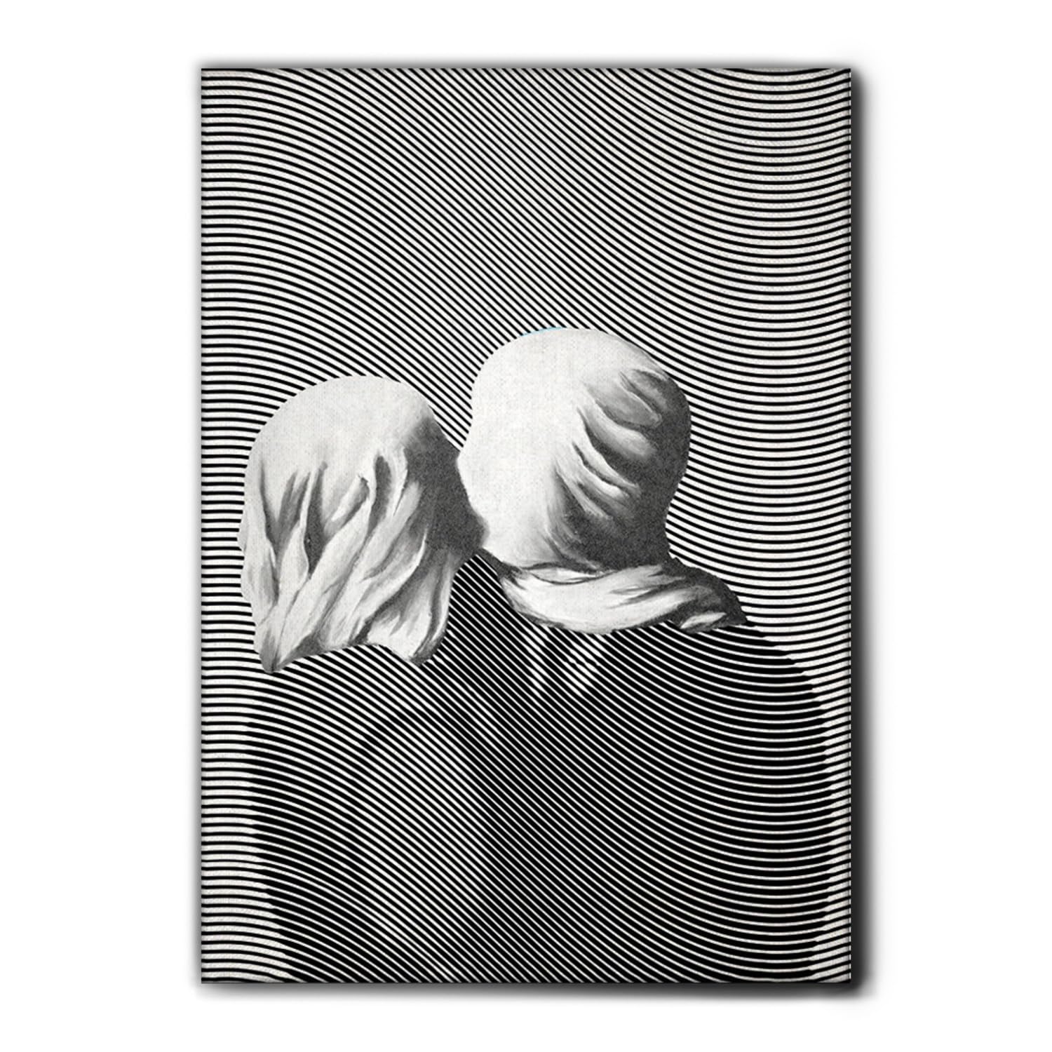 Giallobus - Gemälde - 05 - Liebende - Premium Loom Canvas mit hoher Dicke - 35x50 - Bereit zum Aufhängen - Moderne Gemälde für zu Hause