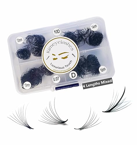 1000 Premade volume fans Mixed 4 lengths 9-12  11-14  13-16 CC, D Curl Wispy Handmade eyelash extensions supplies Russian volume lash promade fan 4D disponible en Yaxa Peru