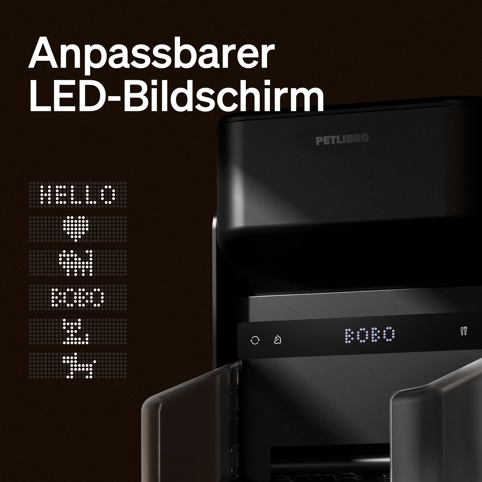 PETLIBRO Futterautomat Katze RFID, 5G Wi-Fi Katzenfutter Automat, Futterspender Katze mit Collar-Tag-Sensor, Automatischer Katzenfutterspender mit App, 1–10 Mahlzeiten, 3L, Schwarz