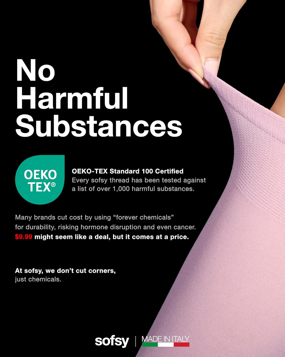 sofsy Italian High-Fashioned Ankle Socks - 40 Den Semi Sheer Nylon Stockings for Women | Durable, Soft, Low-Cut Design - Image 2