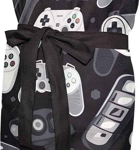 Miniatura 5 de Alice Blue - Delantales de chef de restaurante, delantal de cocina a prueba de agua, delantales con bolsillos para profesores, regalos para chefs