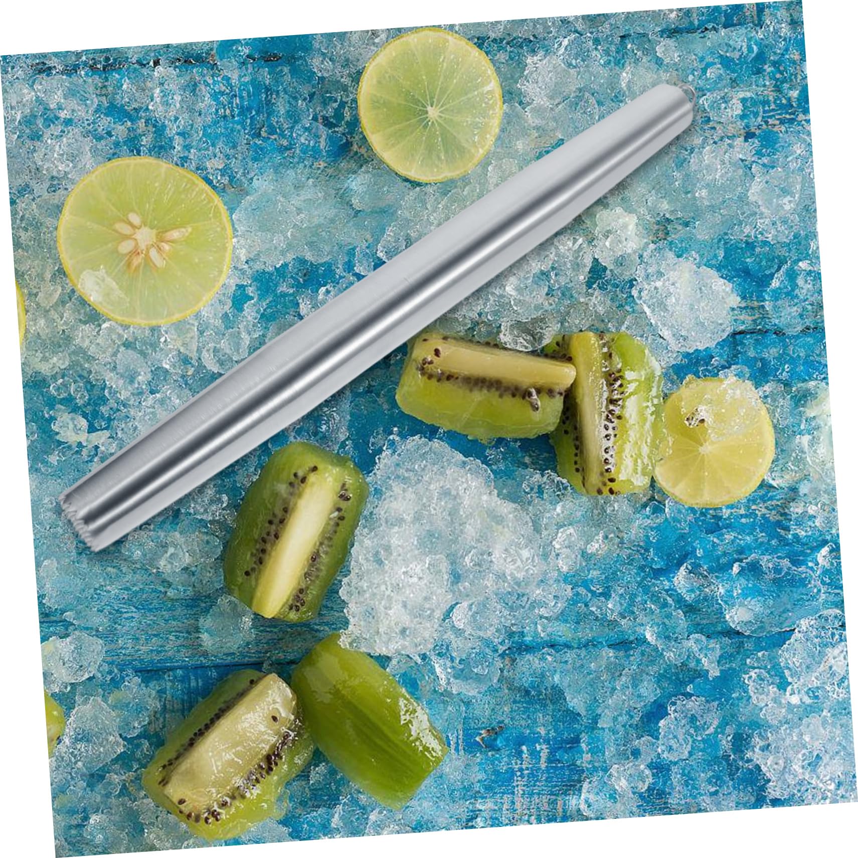 COLLBATH Rolling Pin Ice Muddler for Lemonade Mojito Muddler Steel Roller Pin for Bar Supplies