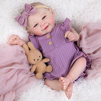 UOFTKIZ Lifelike Reborn Baby Dolls - 20" Realistic Girl Baby Doll with Feeding Kit, Real Looking Baby Dolls with Cloth Body, Choice for Kids 3+, Grandparents, New-Parents