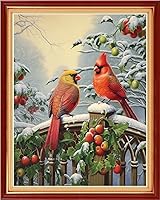 Vista 16 de Dimensean Kits de punto de cruz estampados, gama completa de patrones de bordado, kits de iniciación para principiantes y adultos, kits de punto