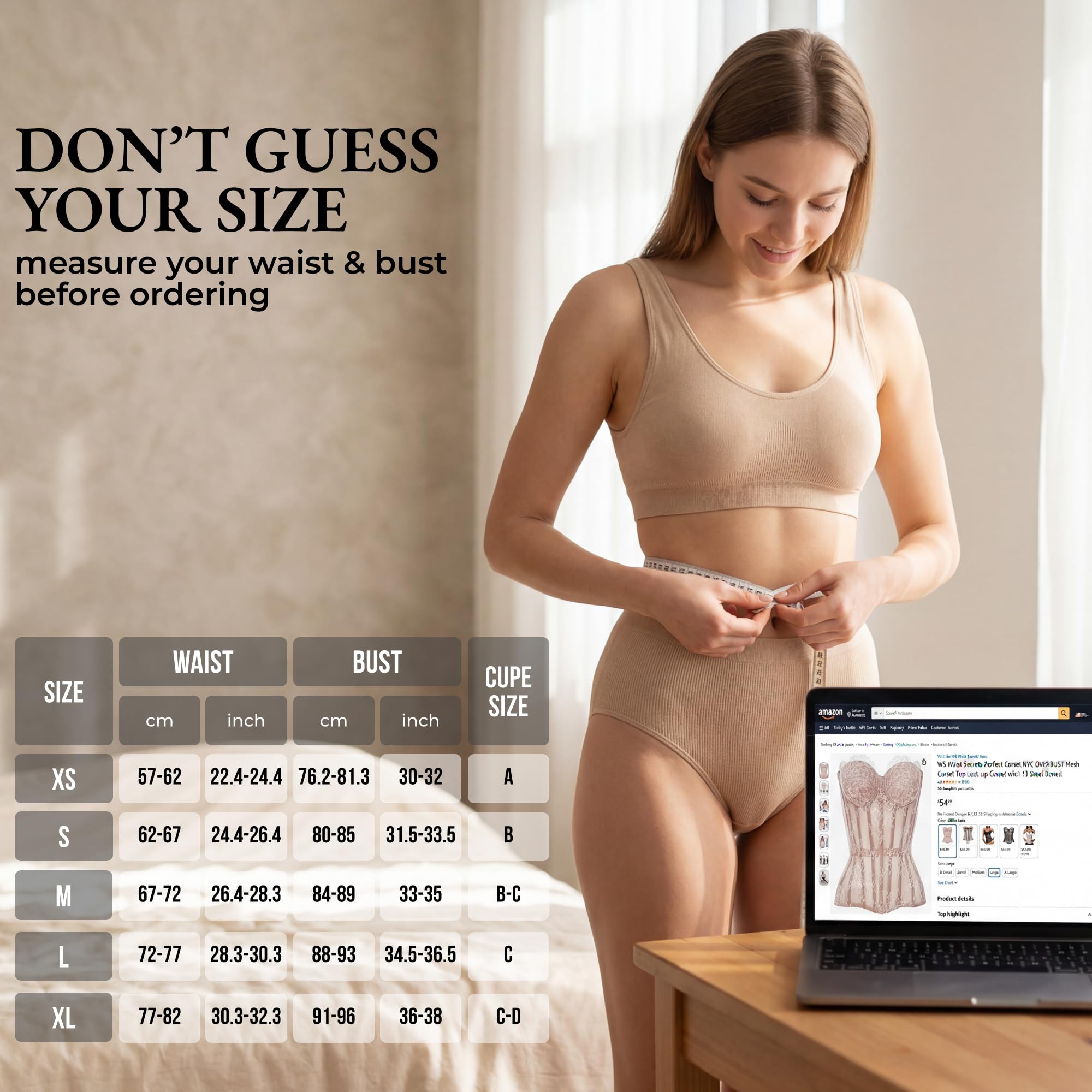 WS Corset NYC en maille avec 15 baleines en acier