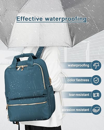 Miniatura 7 de Mochila de viaje para laptop para mujeres, profesores, mochila de trabajo, bolsas de mano para aviones, mochila grande impermeable, A-plata gris,