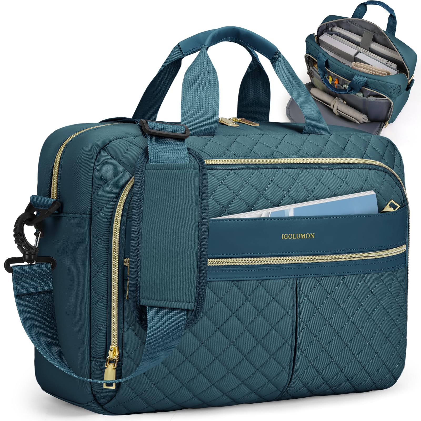 Borsa Porta PC 17,3 Pollici Donna - Impermeabile, Multifunzione, Per Ufficio, Università O Viaggi - Foto 3