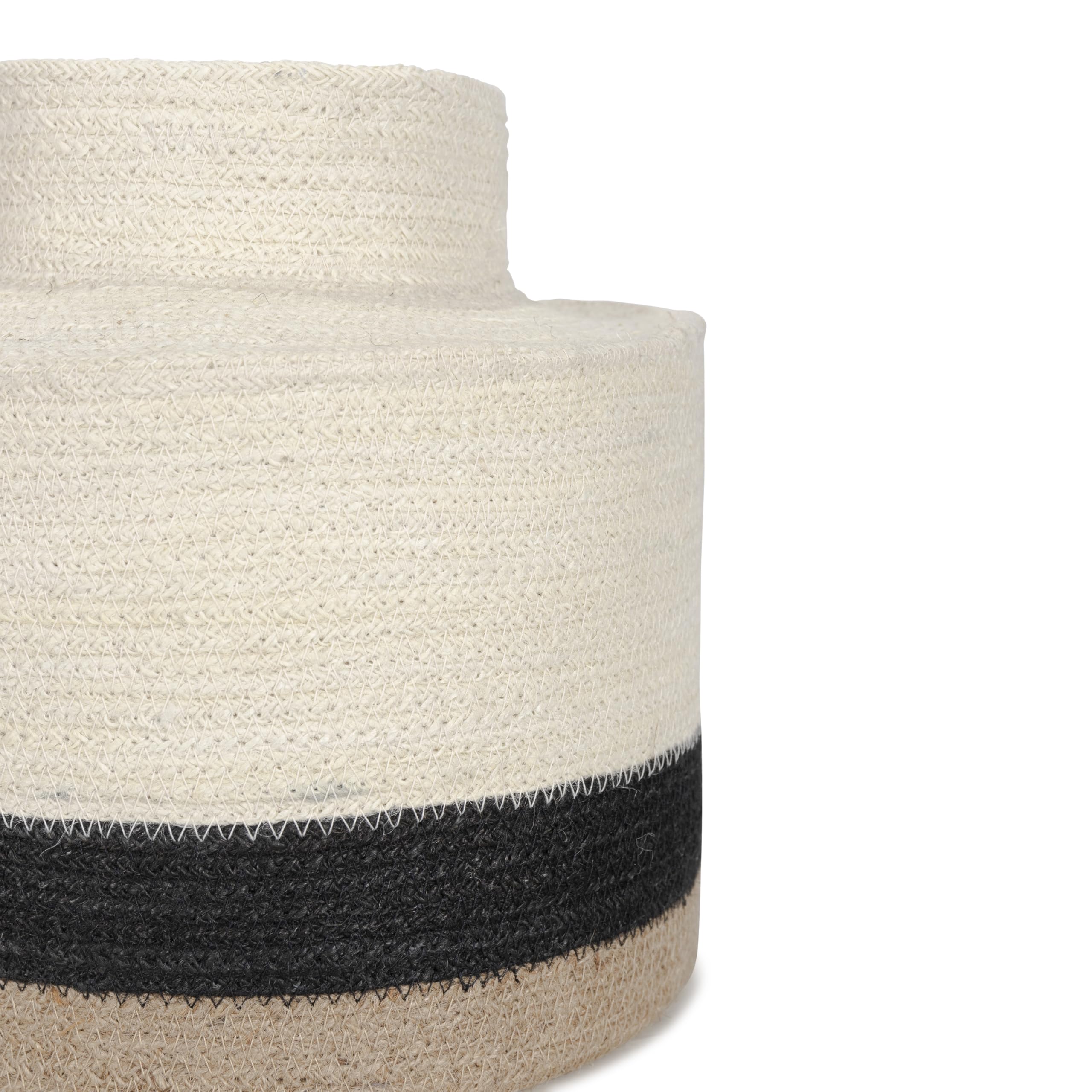 Olly & Rose Baker Pot Panier de rangement en jute 30 cm x 26 cm – Naturel fait à la main – Panier de rangement et d'exposition pour plantes de qualité supérieure Décoration d'intérieur