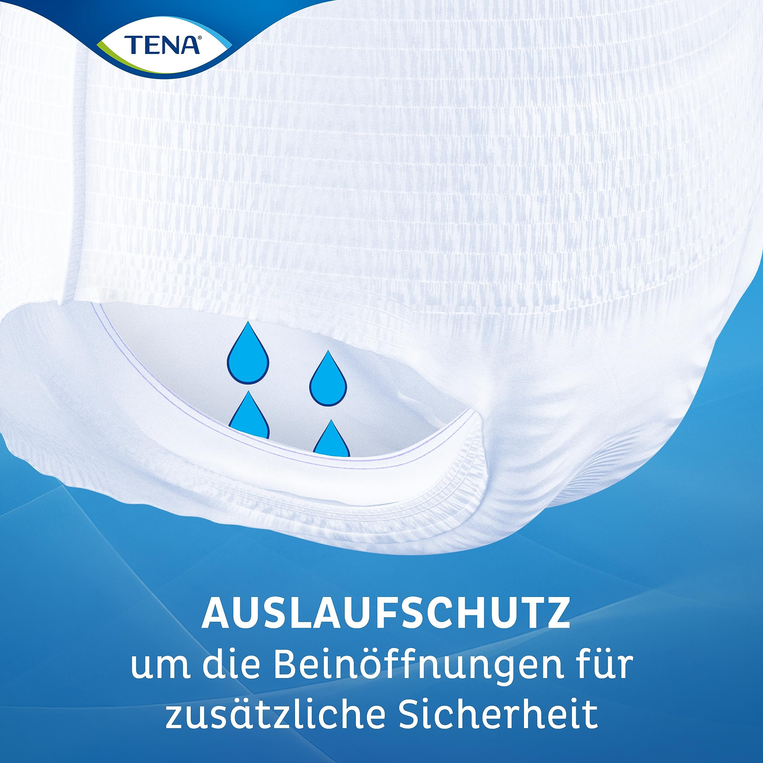 TENA Pants Plus - 56 Pants im Monatspaket (4 x 14 Stück) - Einweghosen für Frauen und Männer - atmungsaktive Unisex Inkontinenzslips - bei Blasenschwäche und Harninkontinenz - Weiß, Größe L