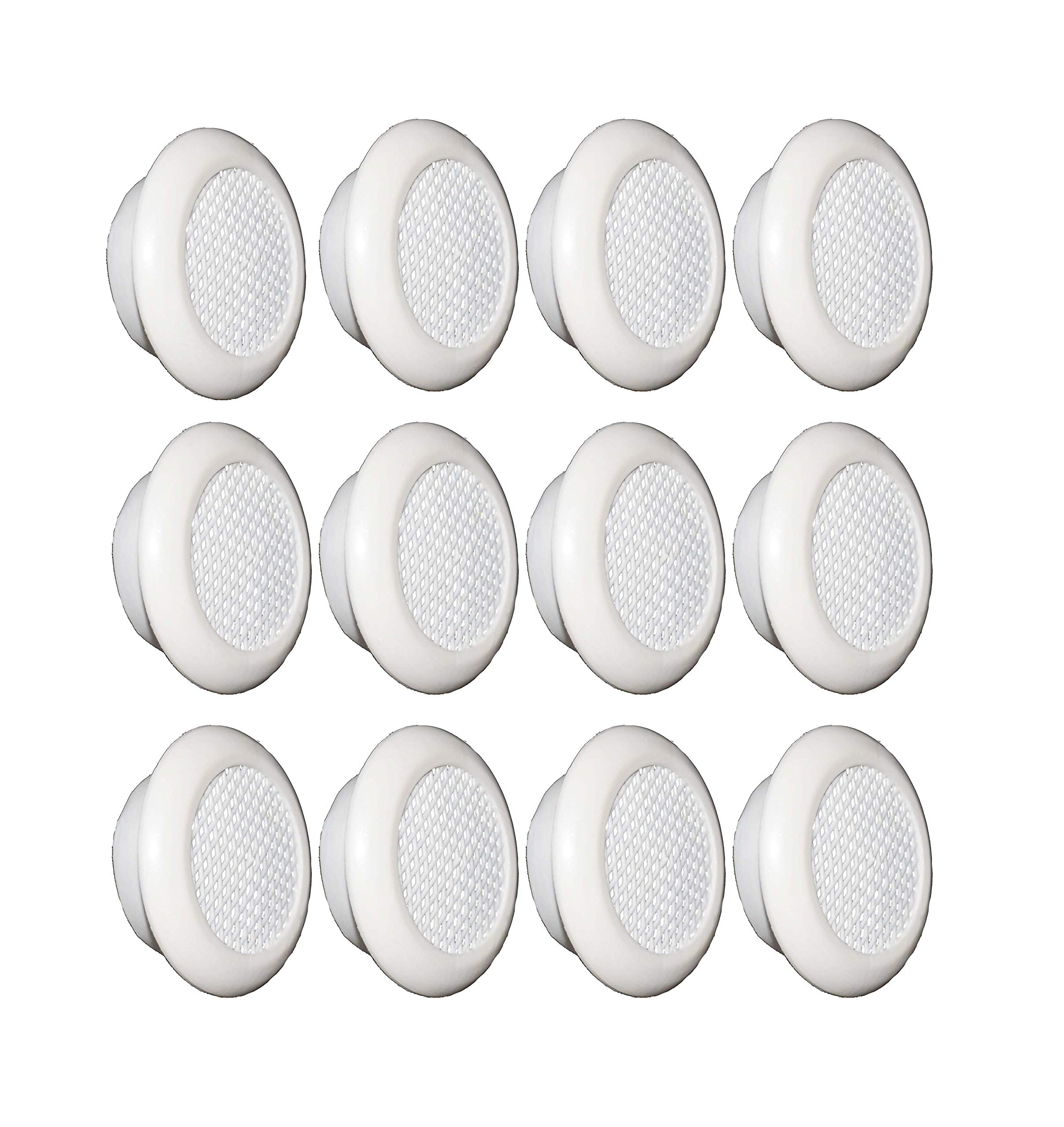 Wall Air Ventilation Hole Closer Mosquito Net Dust Controller White