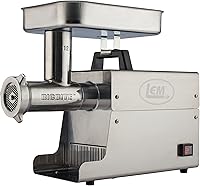 Vista 2 de LEM Products 17801 Big Bite # 12 .75HP Molinillo de carne eléctrico de acero inoxidable y productos 724 Molinillo de carne Interruptor de pie, negro
