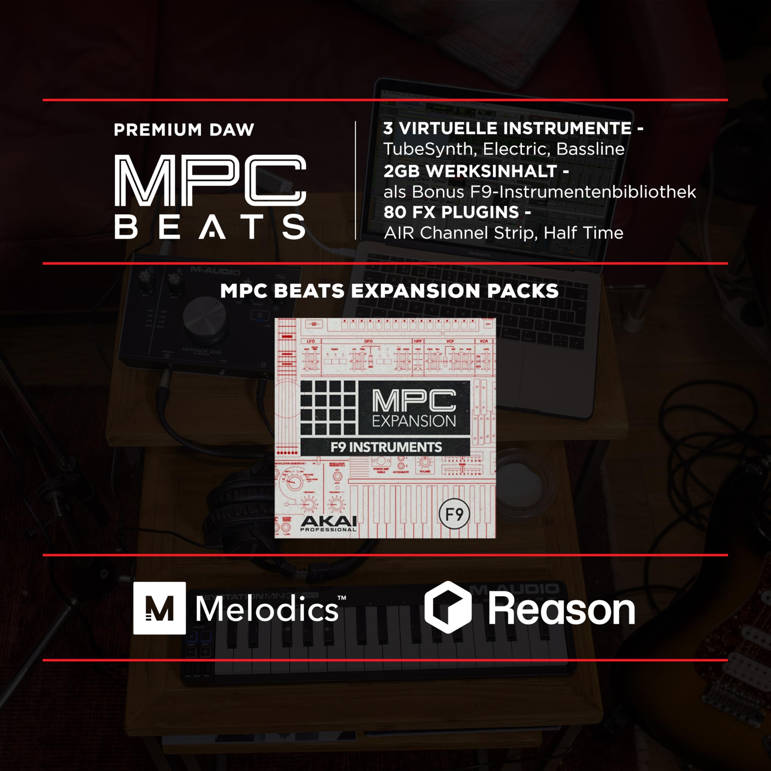 M-AUDIO Keystation Mini 32 MK3 - Ultra-Portabler Mini USB MIDI Keyboard Controller mit MPC Beats