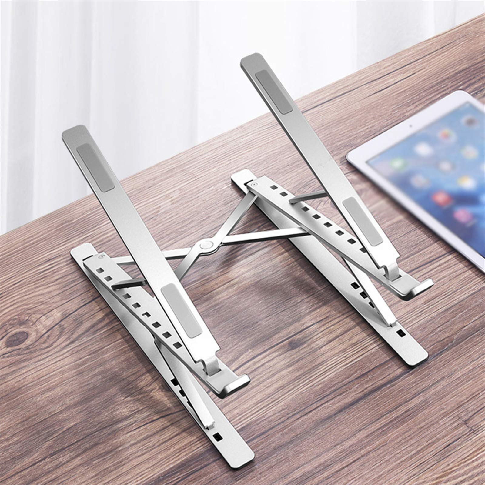 Soporte para Computadora Portátil, Soporte para Portátil con Ajuste De Altura De 6Niveles, Soporte Vertical Plegable De Aluminio para Tableta,Computadora Portátil 9,7-15,6''