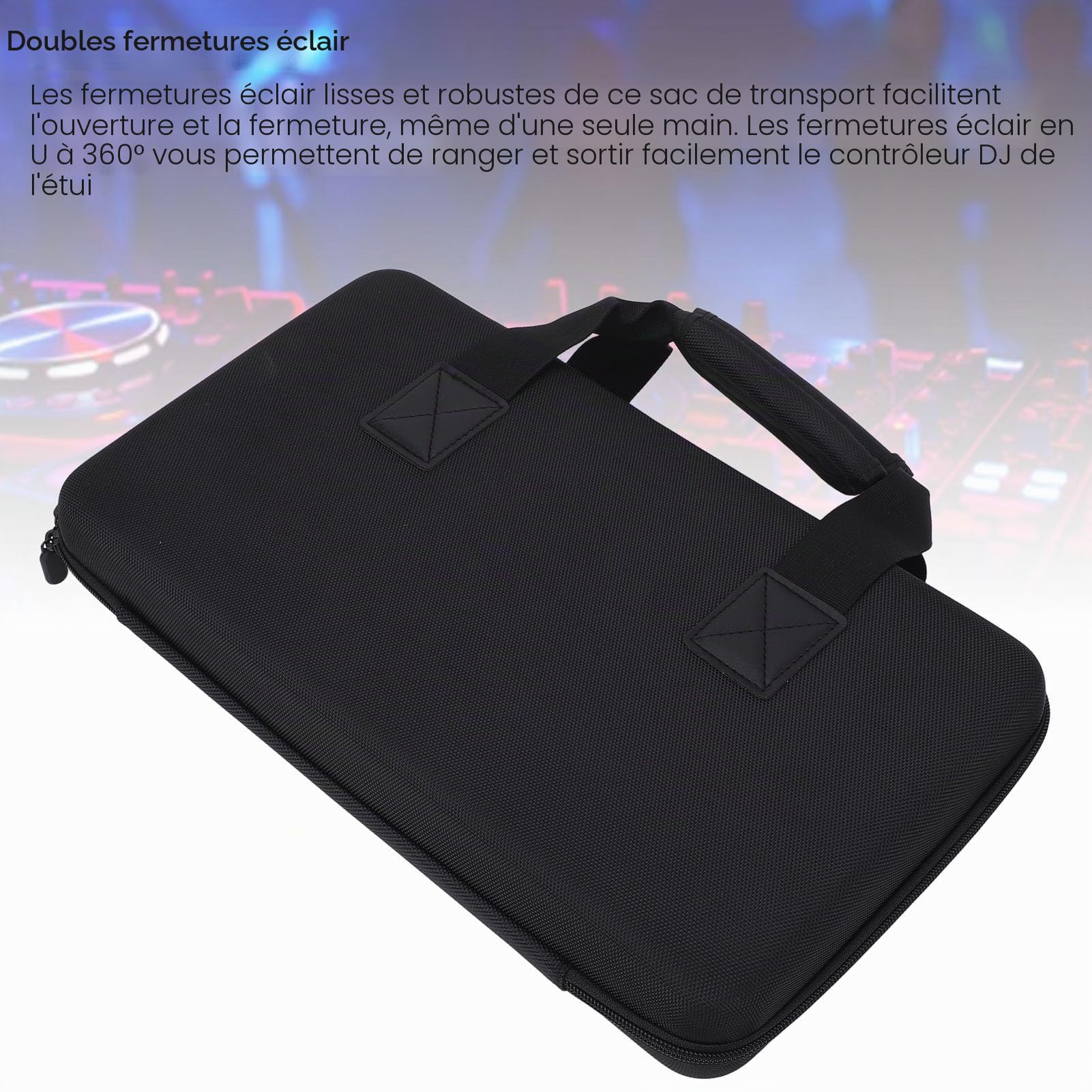 Housse de Contrôleur DJ pour DDJ FLX4 400 SB2 SB3 RB, 2 Channel DJ Controller Étui Rigide, Sac de Rangement Protective, Valise de Voyage DJ Controller Sac de Rangement pour Contrôleur DJ (Noir)