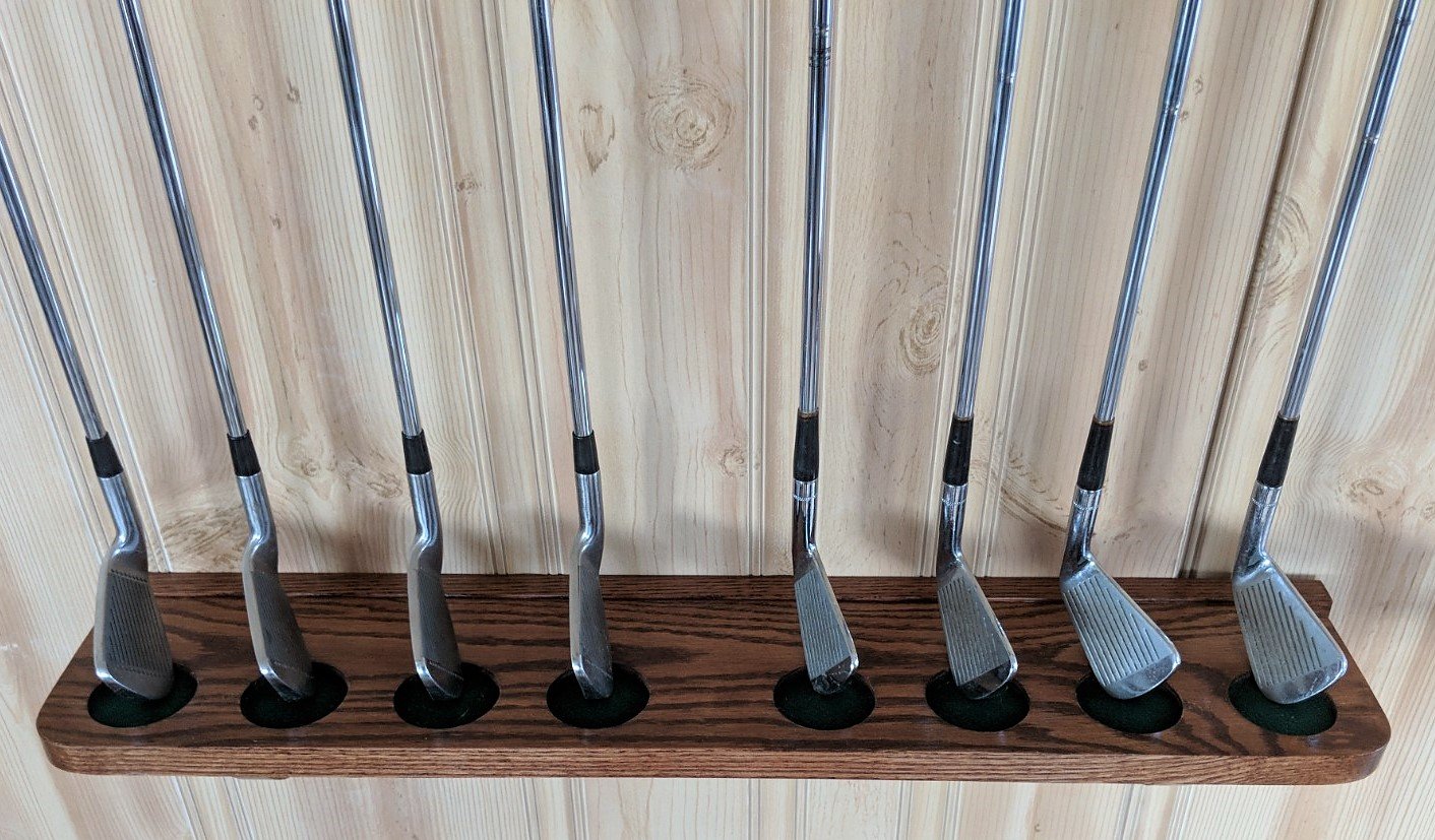 Weaver Wood Designs 8-Club Golf Club Wall Display Rack