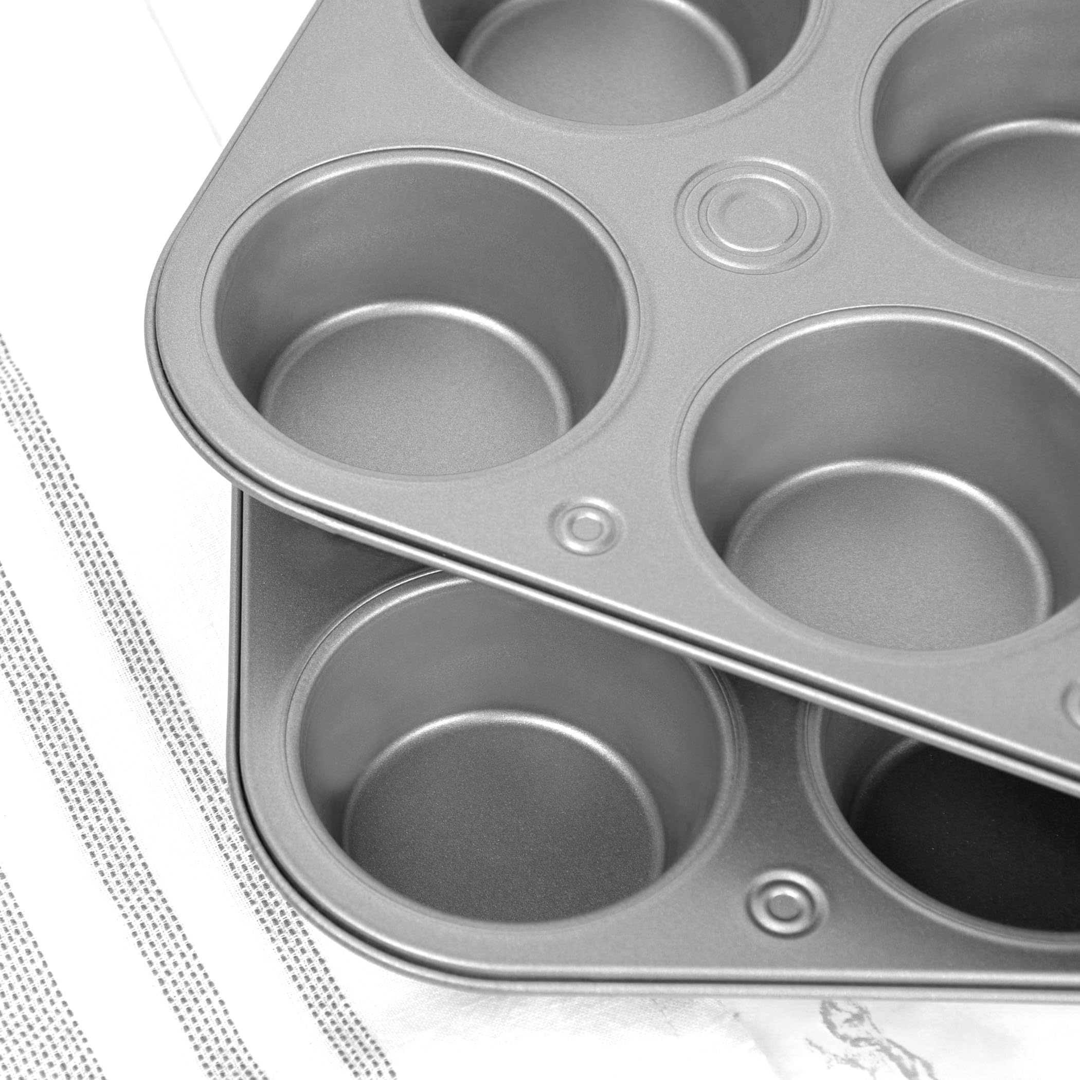G & S Metal Products Company Baker Eze Muffin-Backform, antihaftbeschichtet, für 12 Muffins, 2 Stück