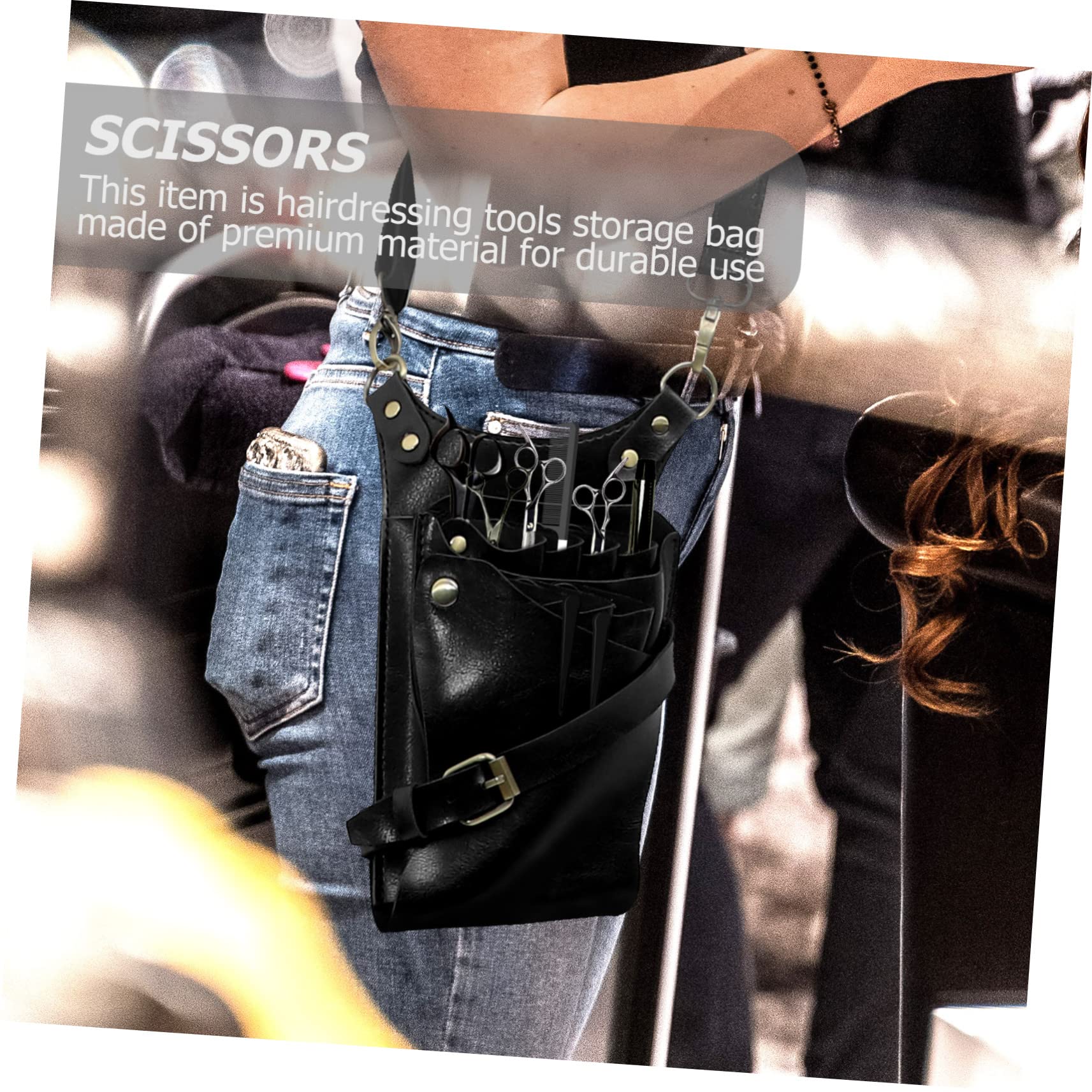 Didiseaon Hair Stylist Traveling Bag Hair Stylist Essentials Barber Organizer Pu Waist Pouch