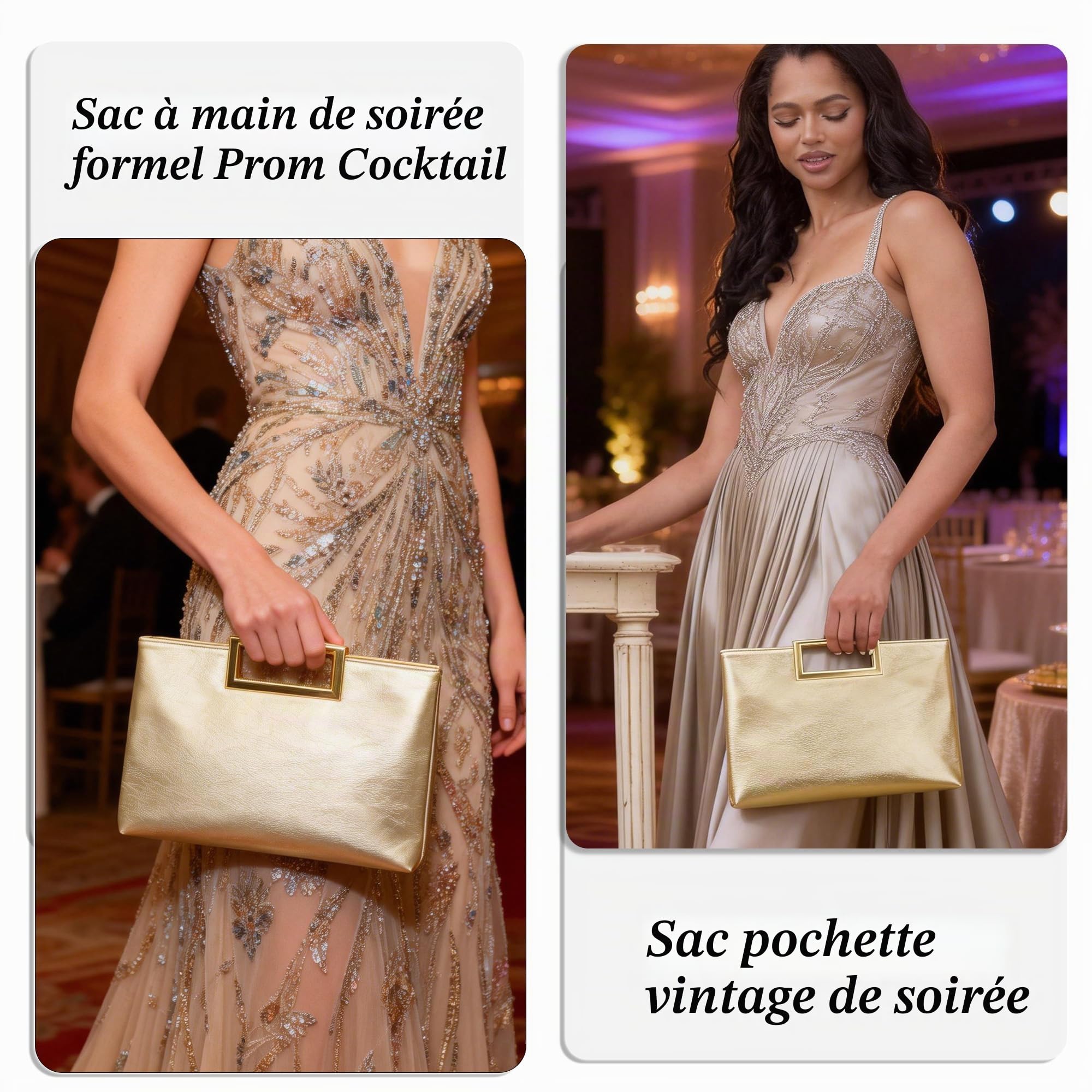 Sac à main élégant pour femme - Avec poignée - Pour mariage