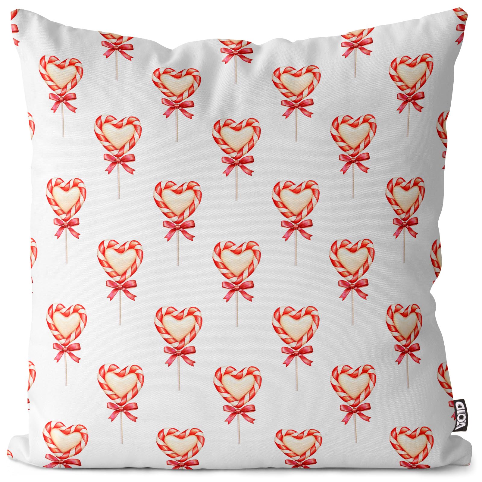 VOID Housse de coussin de Noël en forme de cœur pour canapé, canapé, salon, décoration imperméable et extérieure - Dimensions : 80 x 80 cm