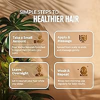 Vista 6 de Dabur Vatika Naturals Aceite de coco para el cabello con henna, amla, limón y 5 hierbas, nutre y fortalece el cabello y el cuero cabelludo para un