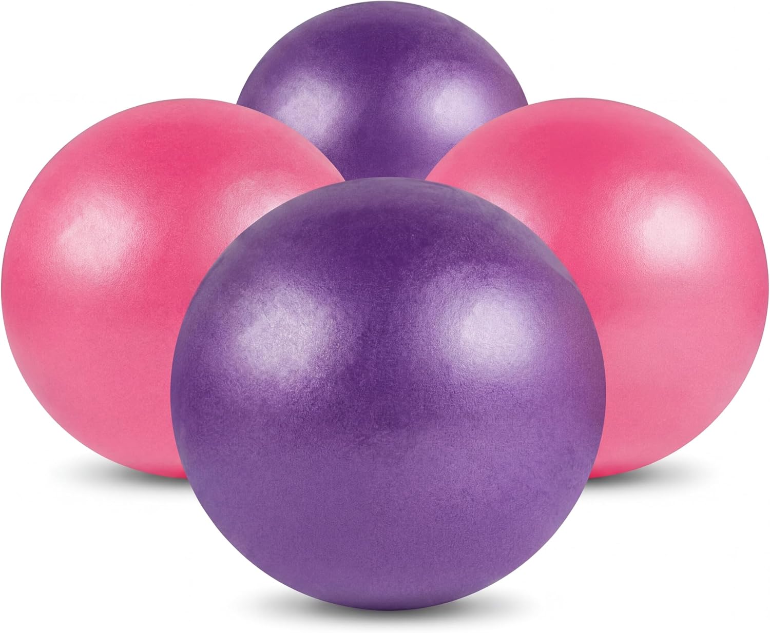 4 Pcs Small Exercise Pilates Ball Bulk 9 Inch Mini Yoga Balls Anti Burst and Slip for Stability, Fitness, Physical Therapy, Stretching & Core Workout at Home Gym Office Class