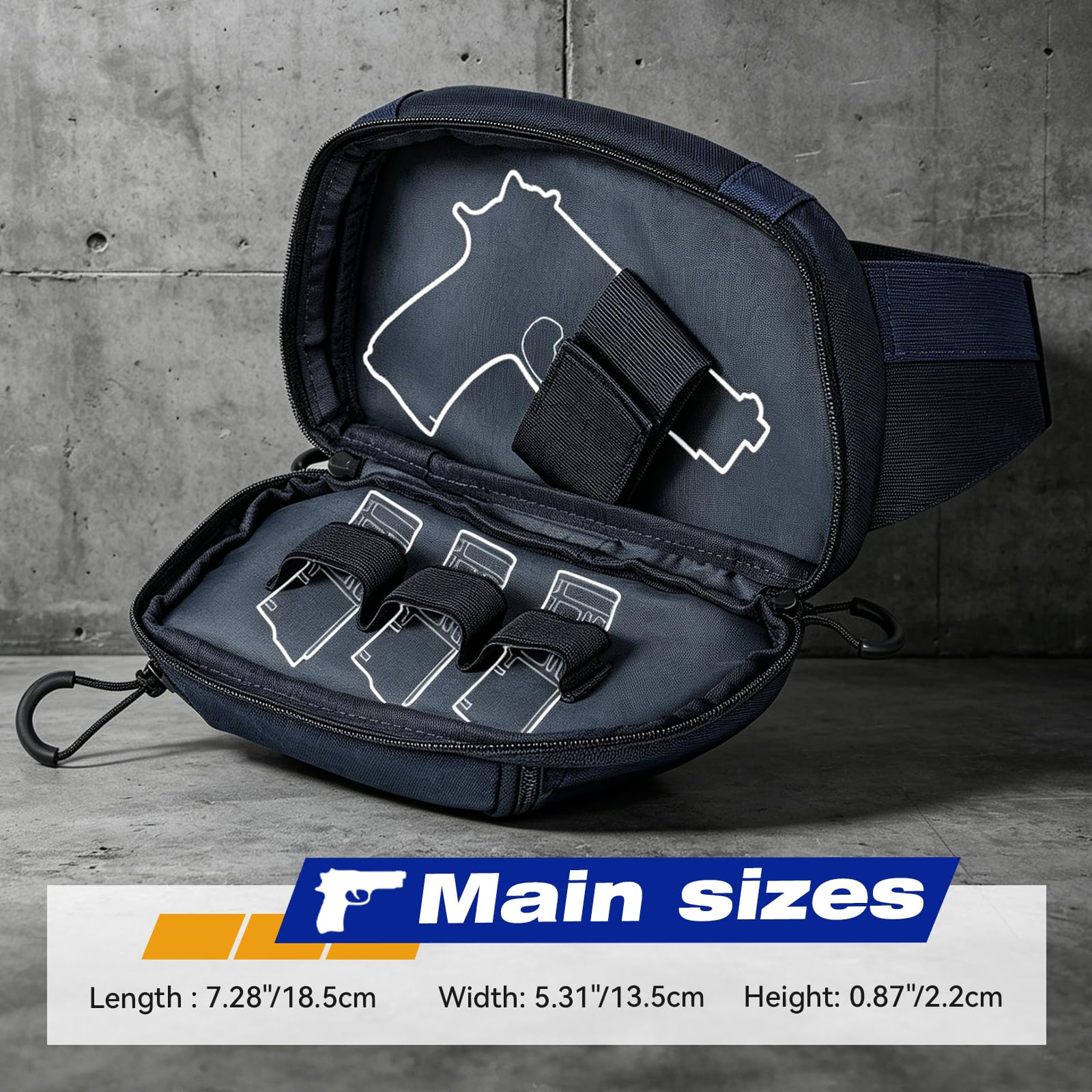 AGPTEK Marsupio tattico per uomini e donne, compatto CCW Marsupio con fondina regolabile, marsupio da 2 L, per viaggi, escursionismo, corsa, pesca, EDC e uso quotidiano