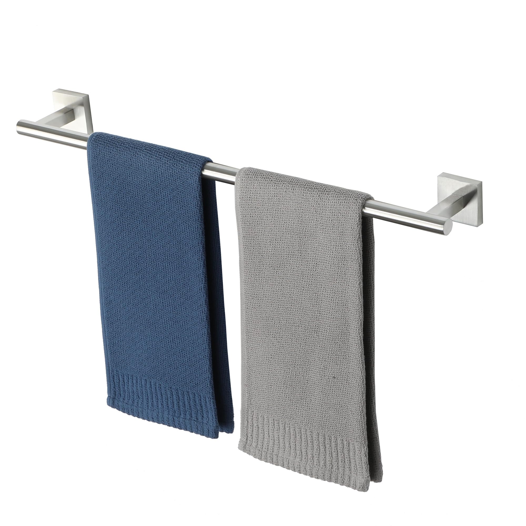MOOCHE 60cm Handtuchhalter Gebürstet - 304 Edelstahl Handtuchhalter Wand，Badetuchhalter Badetuchstange Handtuchstange zum Bohren mit Verdeckten Schrauben, Gebürstet