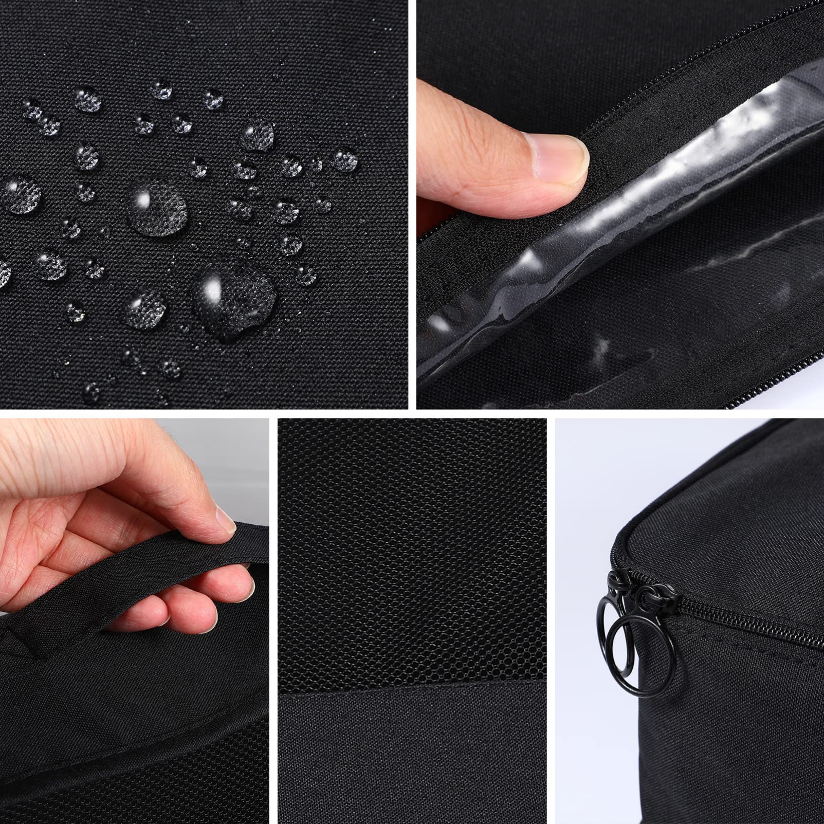 Holibanna 7pezzi Organizer Da Viaggio Cubi Pieghevoli Impermeabili Per Abbigliamento e Accessori Da Valigia Sacchetti Salvaspazio Nero Per Vacanze e Viaggi Affari
