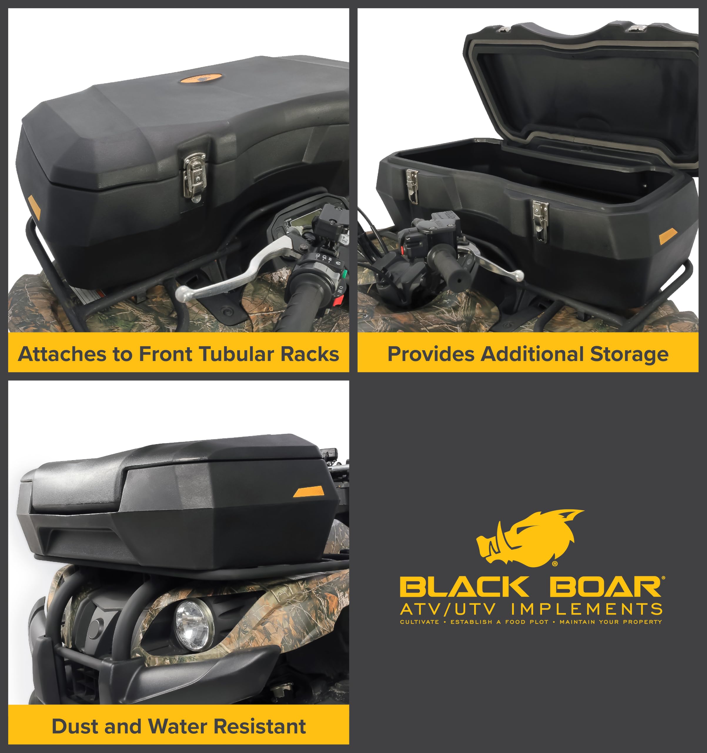 db4BOXセット Amazon | Black Boar ATVフロント収納ボックス - 丈夫な