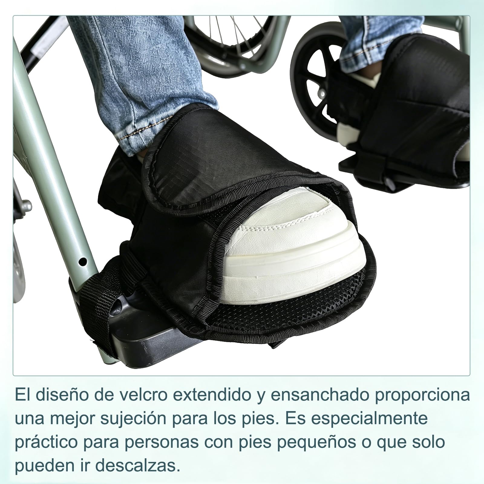 zapatos antideslizantes para silla ruedas con correas fijación ajustables, soporte seguridad para zapatos para evitar que los pies se deslicen de los pedales de silla de ruedas para personas mayores