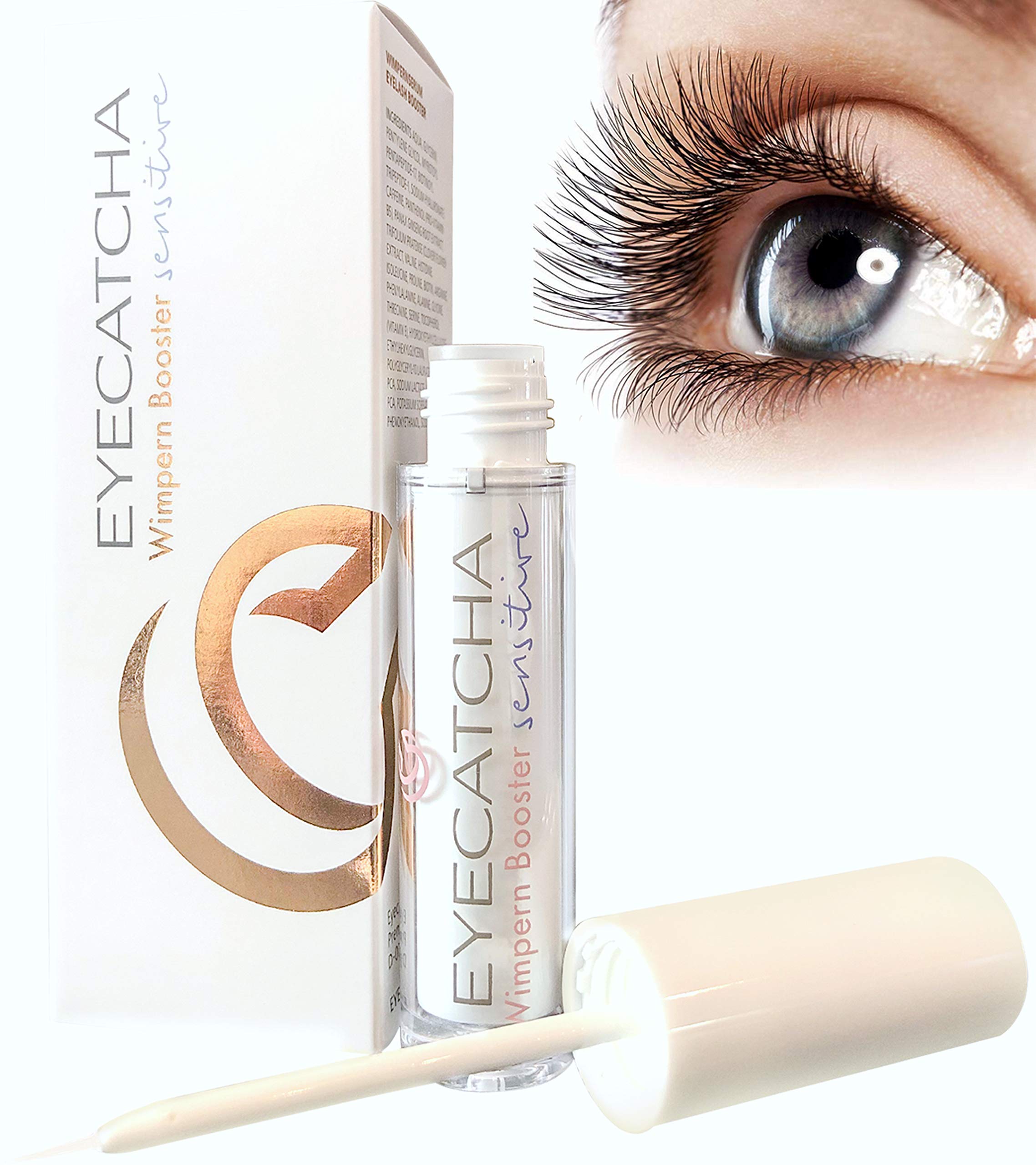 Sensitive Eyelash Serum 3 ml - Vegan mit Biotin und Peptiden für langes und dichtes Wimpernwachstum - Dermatologisch getestet