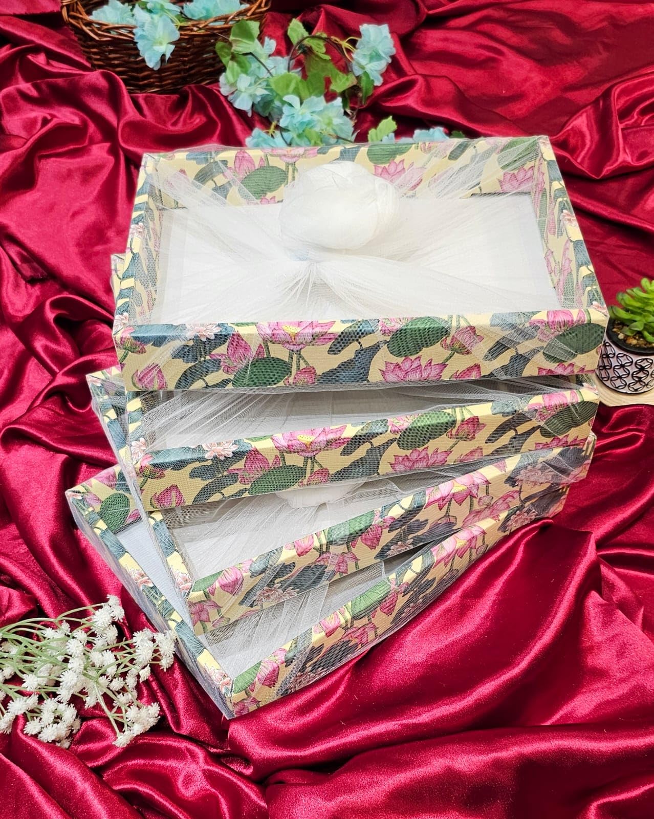 SATYAM KRAFT 4 Pcs Multipurpose Decorative Yellow Color Folding Paper Box Net Rectangle Cardboard Box DIY Box for Christmas, Wedding Gift Hamper,new year Gifting Boxes and Decoration (Rectangular) (B0CMTZZ12T) Amazon Price History, Amazon Price Tracker