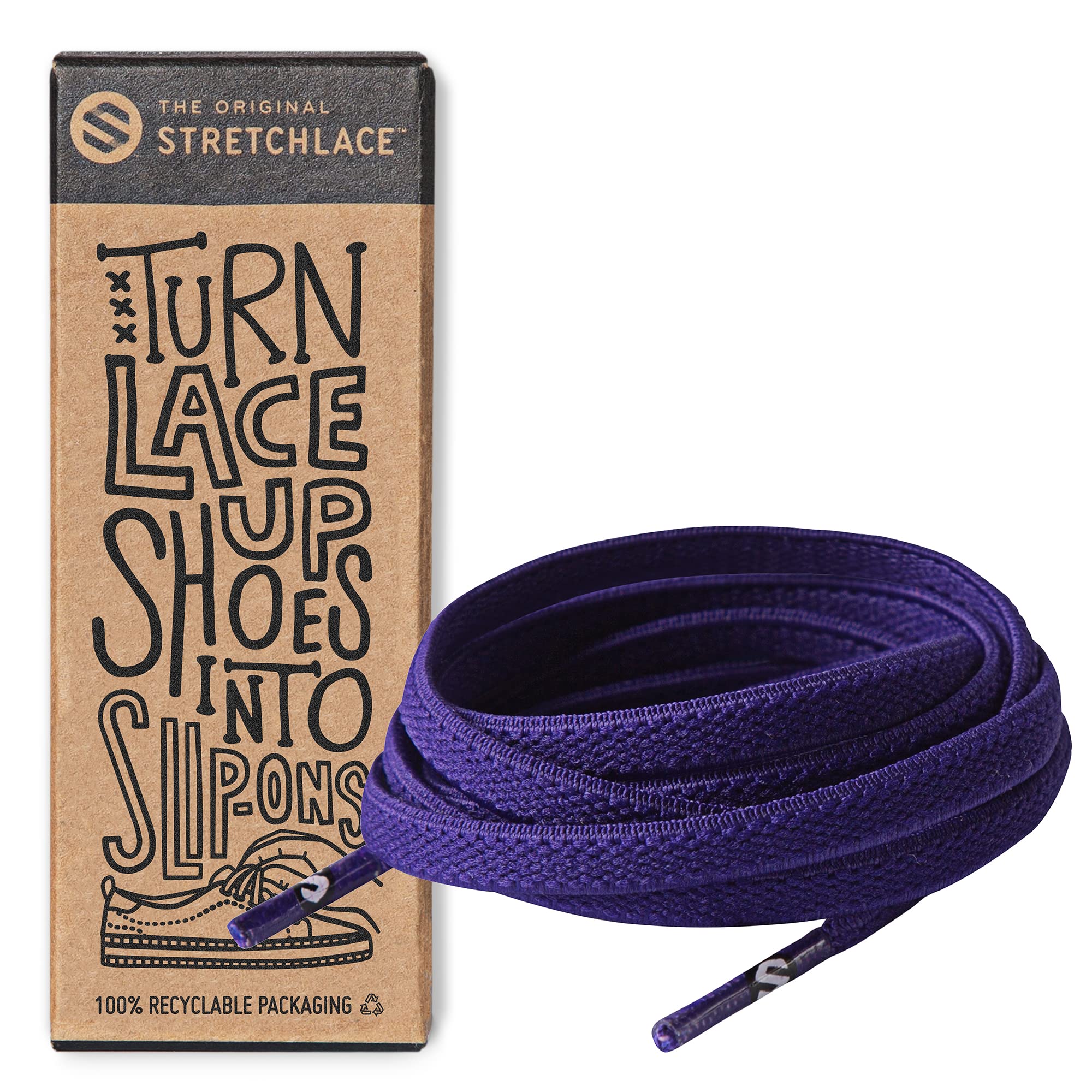 THE ORIGINAL STRETCHLACE | Elastic Shoe Laces | As Seen on Shark Tank | Flat Stretch Shoelaces