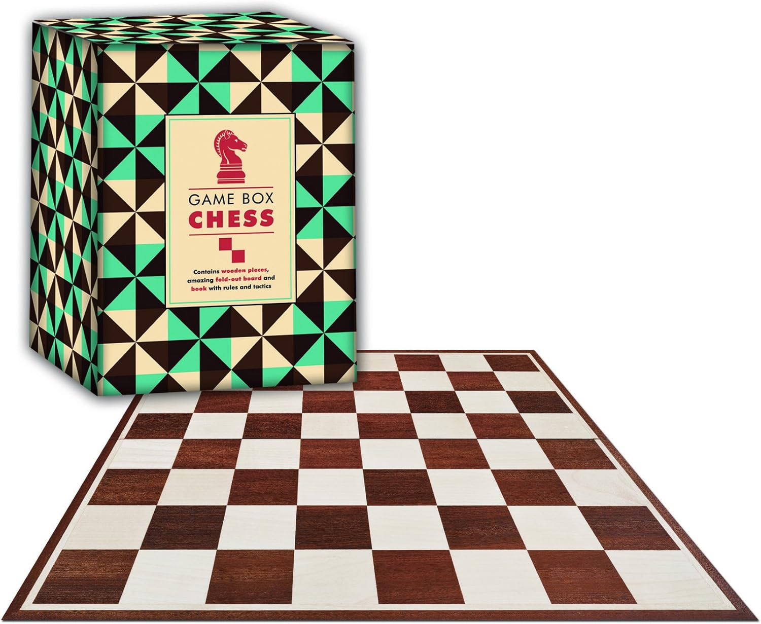Robert Frederick Chess Set in FOLD-Out Game Box-Geometric, Assorted, 30 x 10 x 4 cm