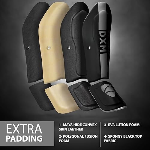 Miniatura 2 de Espinilleras de artes marciales kickboxing con protección en el empeine para Muay Thai, boxeo, artes marciales, karate, taekwondo, sparring,