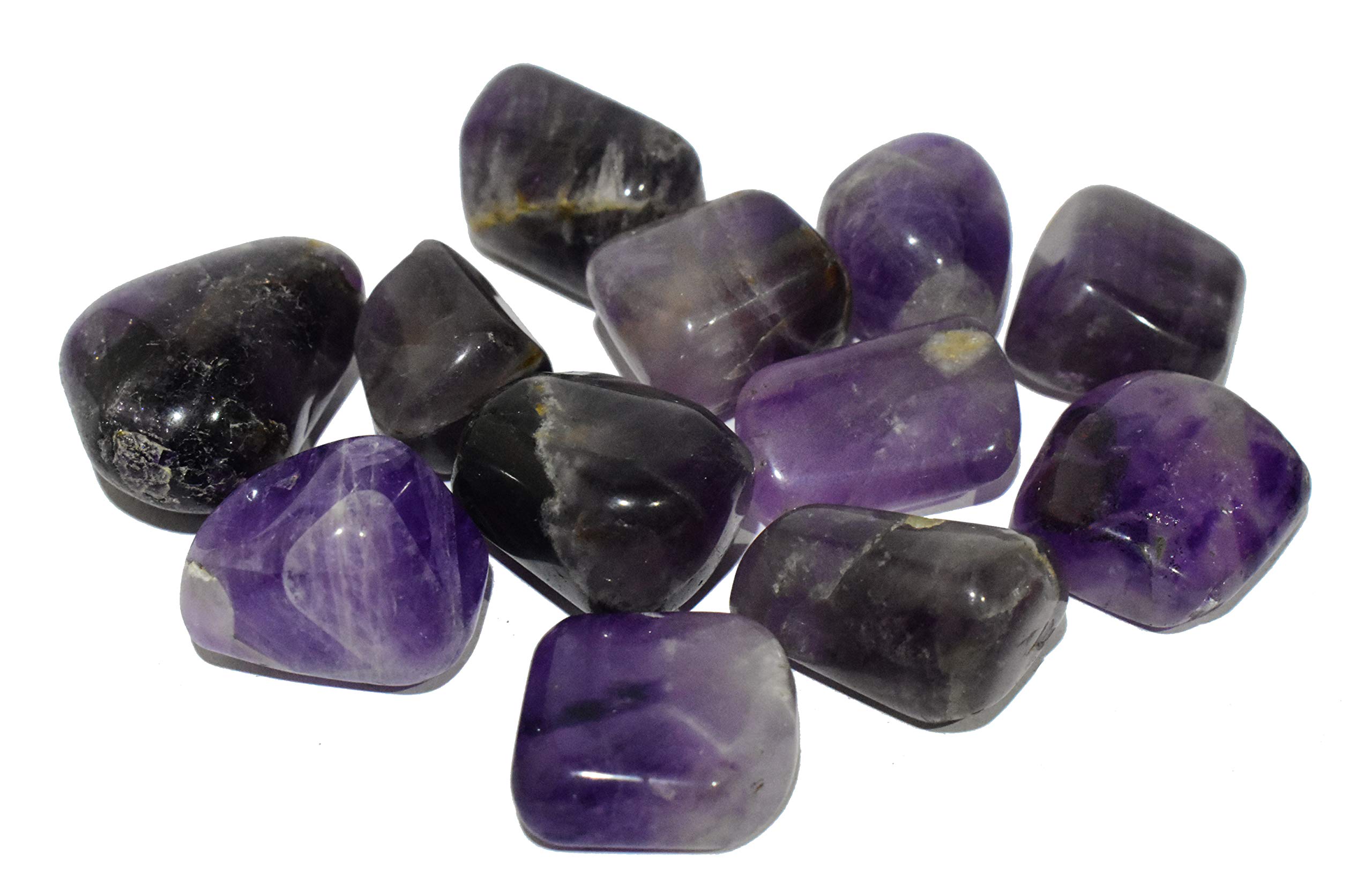 Mystic Crystals & Creations Amethyst Tumble 50 Gram Pieces Natural Healing Crystal Chakra Balancing Vastu Stone-image-18