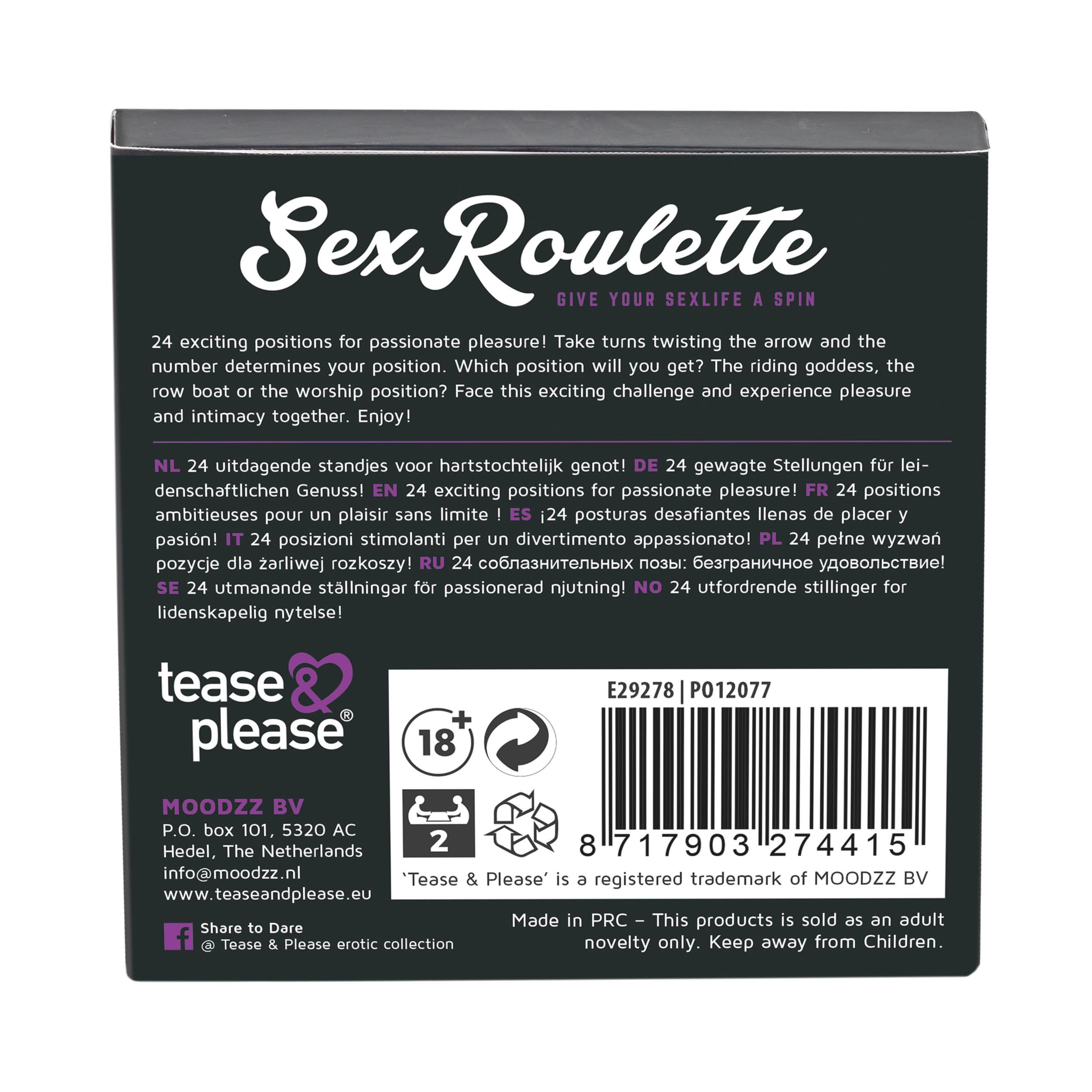 EasyGlide Tease And Please & Kamasutra Sex Roulette (10 lingue) - Giochi per Adulti per Aggiungere Avventura alla tua Vita Sessuale - Giochi da Tavolo per Adulti con 24 Sfide