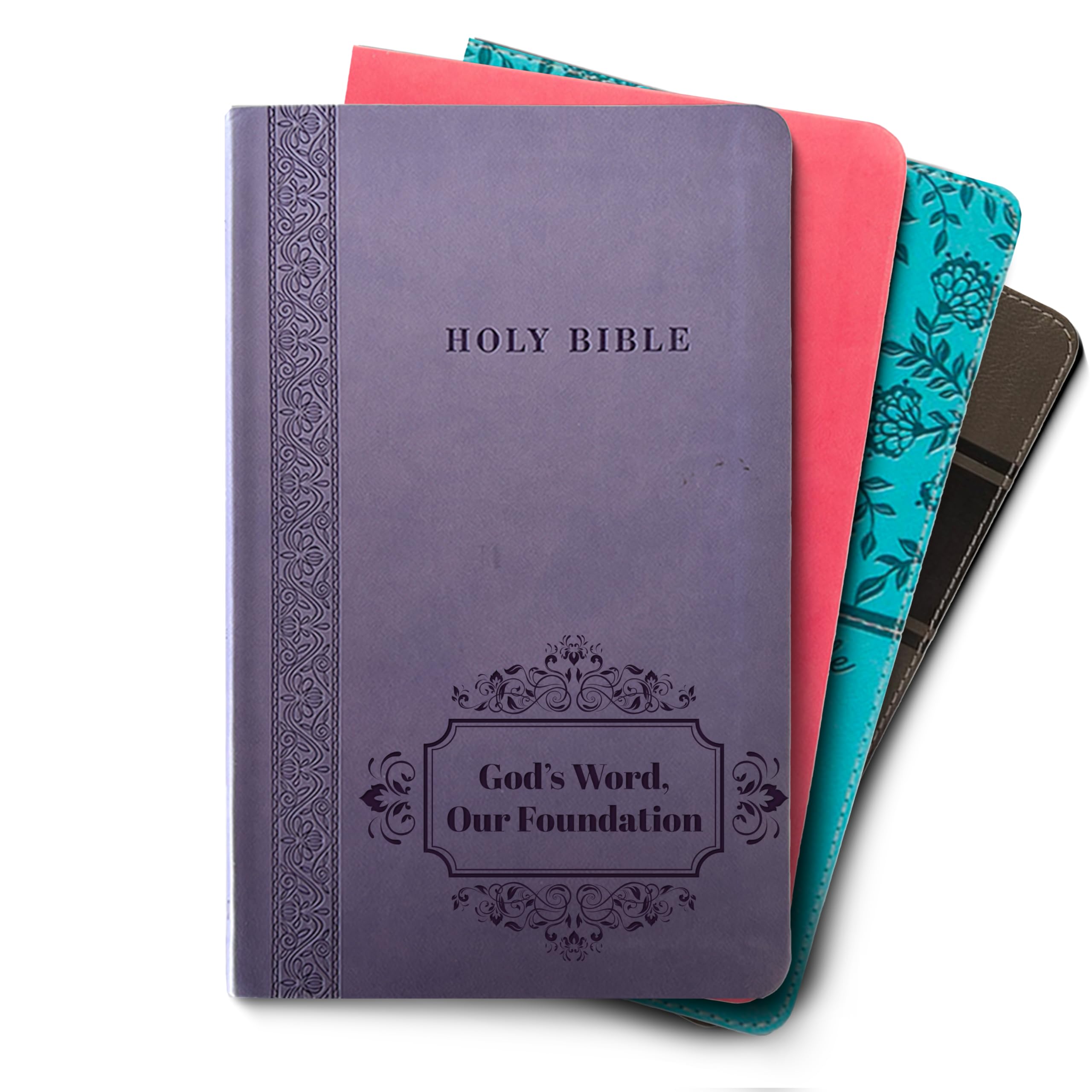 Hope Harbor Personalized Gift Bible with Custom Name Engraved, KJV, Lavender, Thinline, King James Version, Red Letter Edition, Comfort Print, Faux Leather