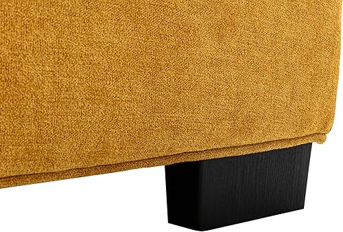 Miniatura 6 de LyuHome Sofá modular moderno con dos cojines de respaldo extraíbles, sofá modular cuadrado para dormitorio, sala de estar, amarillo