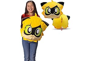 Miraculous Ladybug - Huggie Hideaway Cat Noir 16.5-Inch Black Plush Pillow: Cuddle the Night Away!